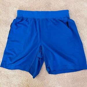 Lululemon blue workout shorts